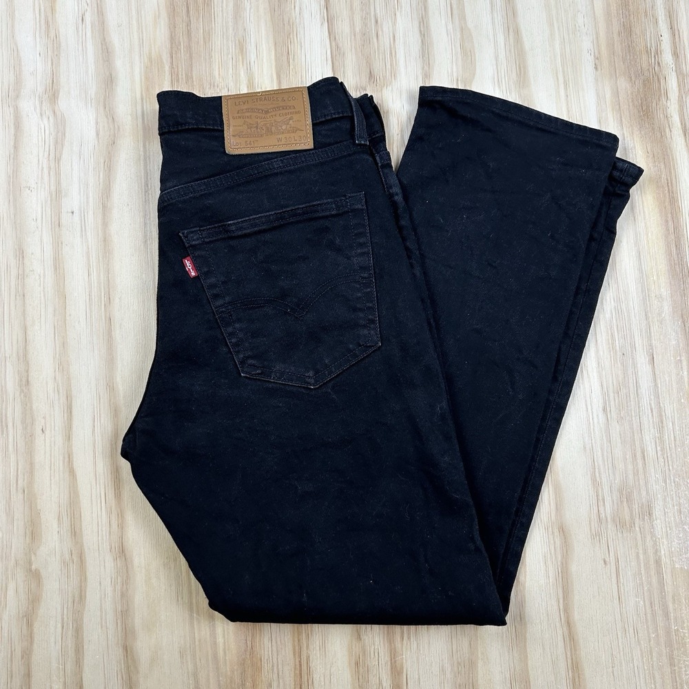 Levi's Men's 521 Jeans Black 30x30 Slim Tapered Big E Retro Vintage Denim